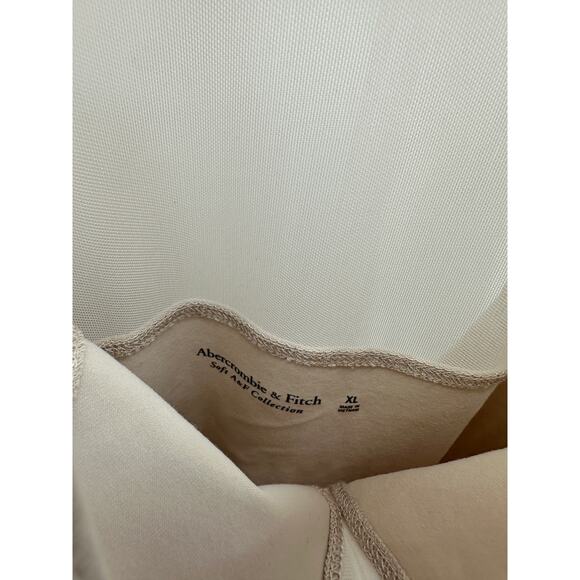 Abercrombie & Fitch Bodysuit Women XL NWOT Cream Nude Long Sleeve Sheer Mesh - Picture 5 of 8